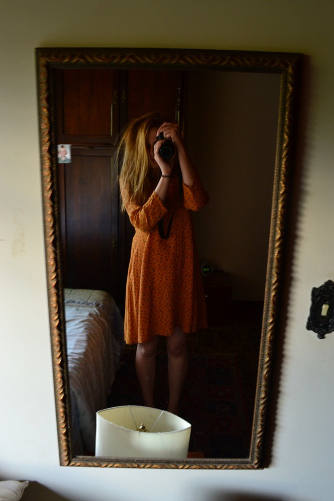 retrato vintage com vestido da minha mãe