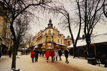 Krupówki street, the main street in Zakopane | Winter, 2018