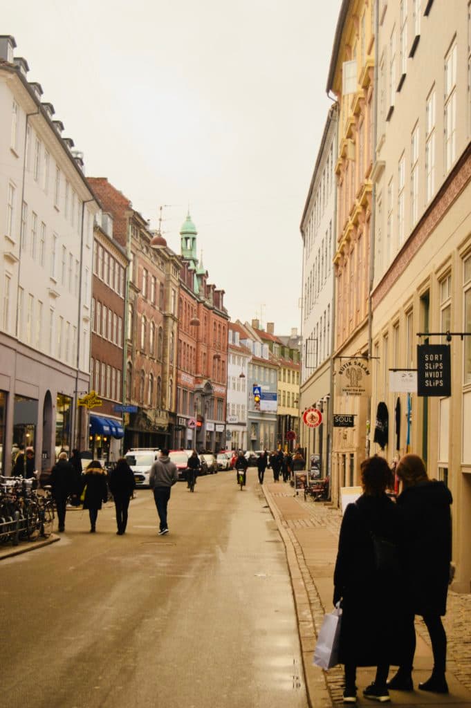 Ruas do centro de Copenhagen