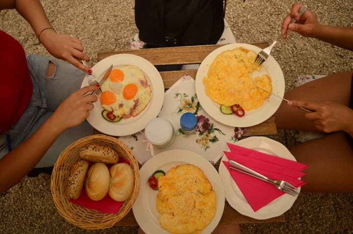 Café da manhã super ovudo!