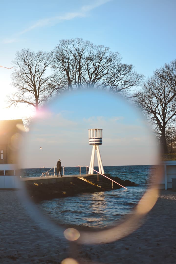 Creative sunset at Bellevue beach
