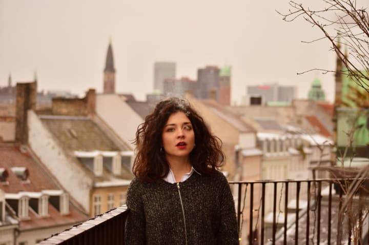 Greek beauty in the streets of Copenhagen